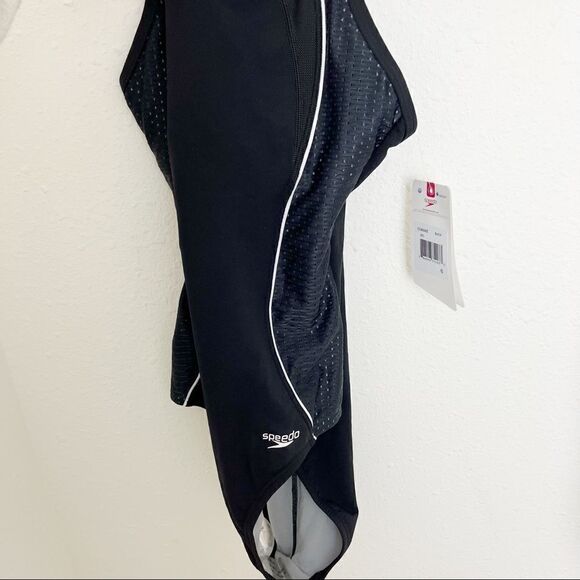 NWT Speedo Black One Piece Swimsuit - Picture 3 of 6